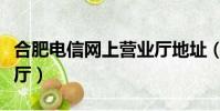 合肥電信網上營業廳地址(合肥電信網上營業廳)