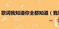 歌詞我知道你全都知道(我知道你全都知道)