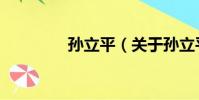 孫立平(關于孫立平介紹)