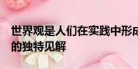 世界觀是人們在實踐中形成的a對于人生意義的獨特見解