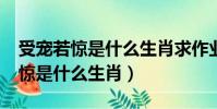 受寵若驚是什么生肖求作業幫解答?(受寵若驚是什么生肖)