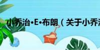 小喬治·E·布朗(關于小喬治·E·布朗簡介)