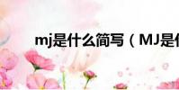 mj是什么簡寫(MJ是什么的縮寫)