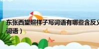 東張西望照樣子寫詞語有哪些含反義詞(東張西望照樣子寫詞語)