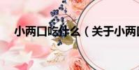 小兩口吃什么(關于小兩口吃什么簡介)