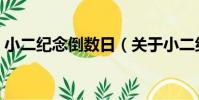 小二紀念倒數日(關于小二紀念倒數日簡介)