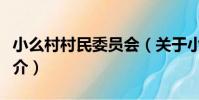 小么村村民委員會(關于小么村村民委員會簡介)