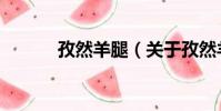 孜然羊腿(關于孜然羊腿介紹)
