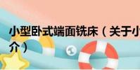 小型臥式端面銑床(關于小型臥式端面銑床簡介)