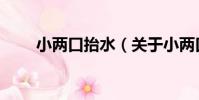 小兩口抬水(關于小兩口抬水簡介)