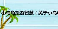 小烏龜投資智慧(關于小烏龜投資智慧簡介)