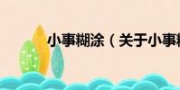 小事糊涂(關于小事糊涂簡介)