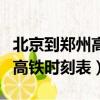 北京到鄭州高鐵時刻表查詢系統（北京到鄭州高鐵時刻表）
