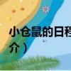 小倉鼠的日程計劃（關于小倉鼠的日程計劃簡介）