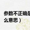 參數不正確是什么意思英語（參數不正確是什么意思）
