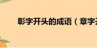 彰字開頭的成語(章字開頭的成語)