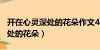 開在心靈深處的花朵作文400字(開在心靈深處的花朵)