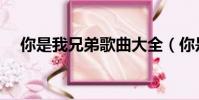 你是我兄弟歌曲大全(你是我兄弟歌曲)