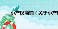 小產權商鋪(關于小產權商鋪簡介)