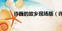 許巍的故鄉現場版(許巍的故鄉)
