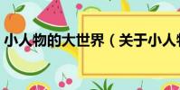小人物的大世界(關于小人物的大世界簡介)