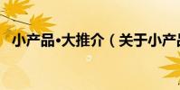 小產品·大推介(關于小產品·大推介簡介)