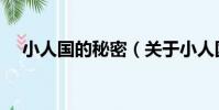 小人國的秘密(關于小人國的秘密簡介)