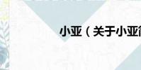 小亞(關于小亞簡介)