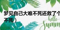 夢見自己大難不死還救了個人(夢見自己大難不死)