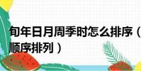旬年日月周季時怎么排序(旬年時月周日季按順序排列)