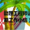 助理工程師試用期工作總結（助理工程師見習期工作小結）