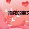摘花的英文單詞怎么寫（摘花的英文）