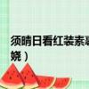 須晴日看紅裝素裹分外妖嬈修辭（須晴日看紅裝素裹分外妖嬈）