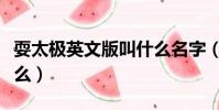 耍太極英文版叫什么名字(耍太極英文版叫什么)