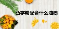 凸字粉配合什么油墨(凸字粉)