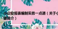 小企業報表編制實務一點通(關于小企業報表編制實務一點通簡介)