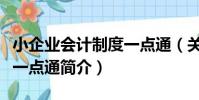 小企業會計制度一點通(關于小企業會計制度一點通簡介)