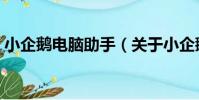 小企鵝電腦助手(關于小企鵝電腦助手簡介)