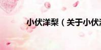 小伏洋梨(關于小伏洋梨簡介)