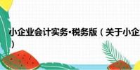 小企業會計實務·稅務版(關于小企業會計實務·稅務版簡介)