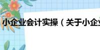 小企業會計實操(關于小企業會計實操簡介)
