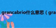 grancabrio什么意思(grancabrio怎么讀)