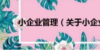 小企業管理(關于小企業管理簡介)