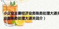 小企業主要經濟業務賬務處理大通關(關于小企業主要經濟業務賬務處理大通關簡介)