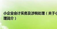 小企業會計實務及涉稅處理(關于小企業會計實務及涉稅處理簡介)