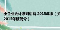 小企業會計準則講解 2015年版(關于小企業會計準則講解 2015年版簡介)