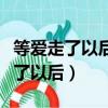 等愛走了以后我清醒了許多是什么歌（等愛走了以后）