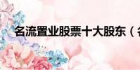 名流置業股票十大股東(名流置業股票)