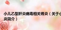 小兒乙型肝炎病毒相關腎炎(關于小兒乙型肝炎病毒相關腎炎簡介)