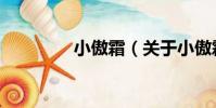 小傲霜(關于小傲霜簡介)